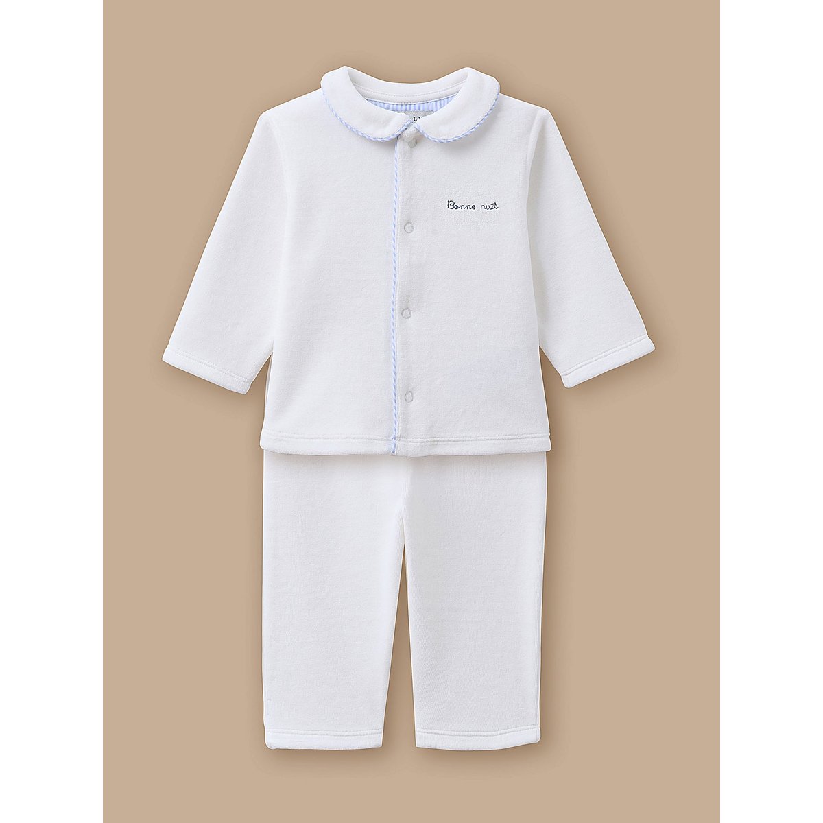 Pyjama en velours blanc doux, CYRILLUS
