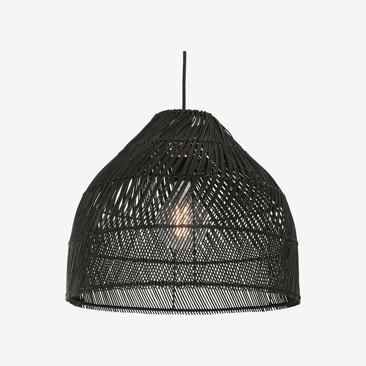 MADE.COM Java Small Woven Easyfit Pendant Light Shade black, MADE
