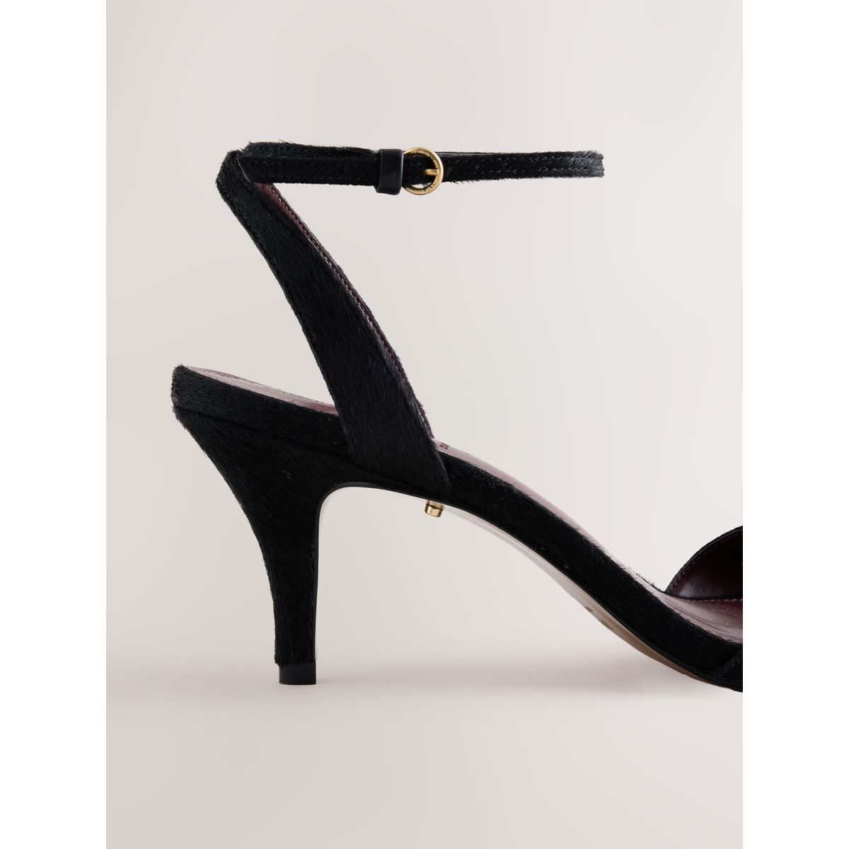 Sandales à talon et bout rond n. premium poney noir, NEXT