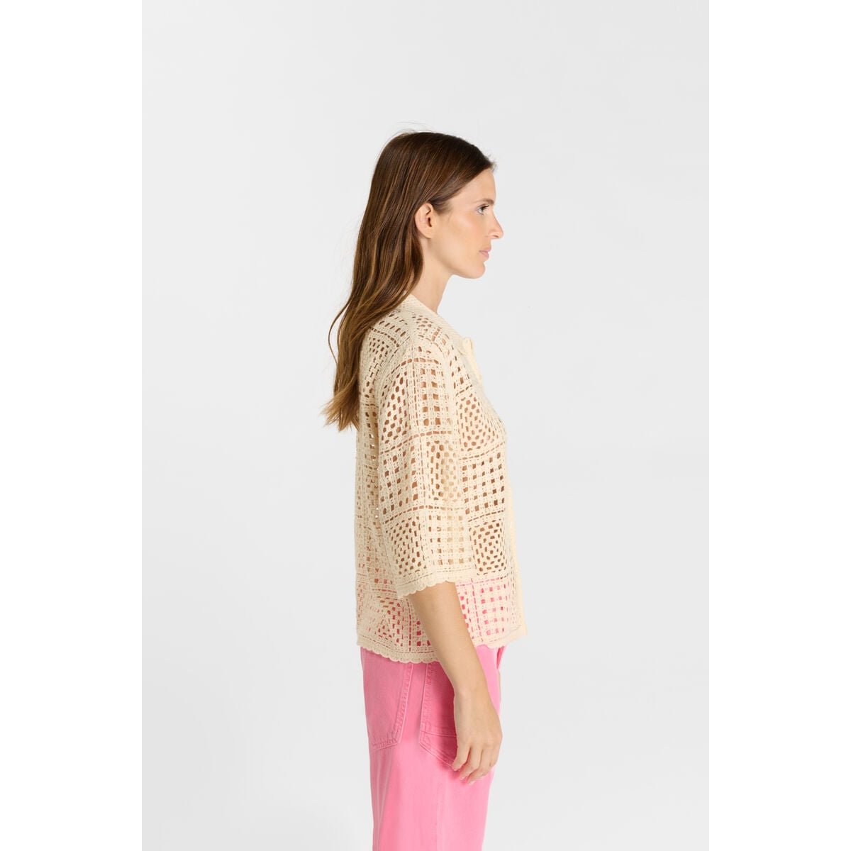 Cardigan ELMAR craie, LE TEMPS DES CERISES