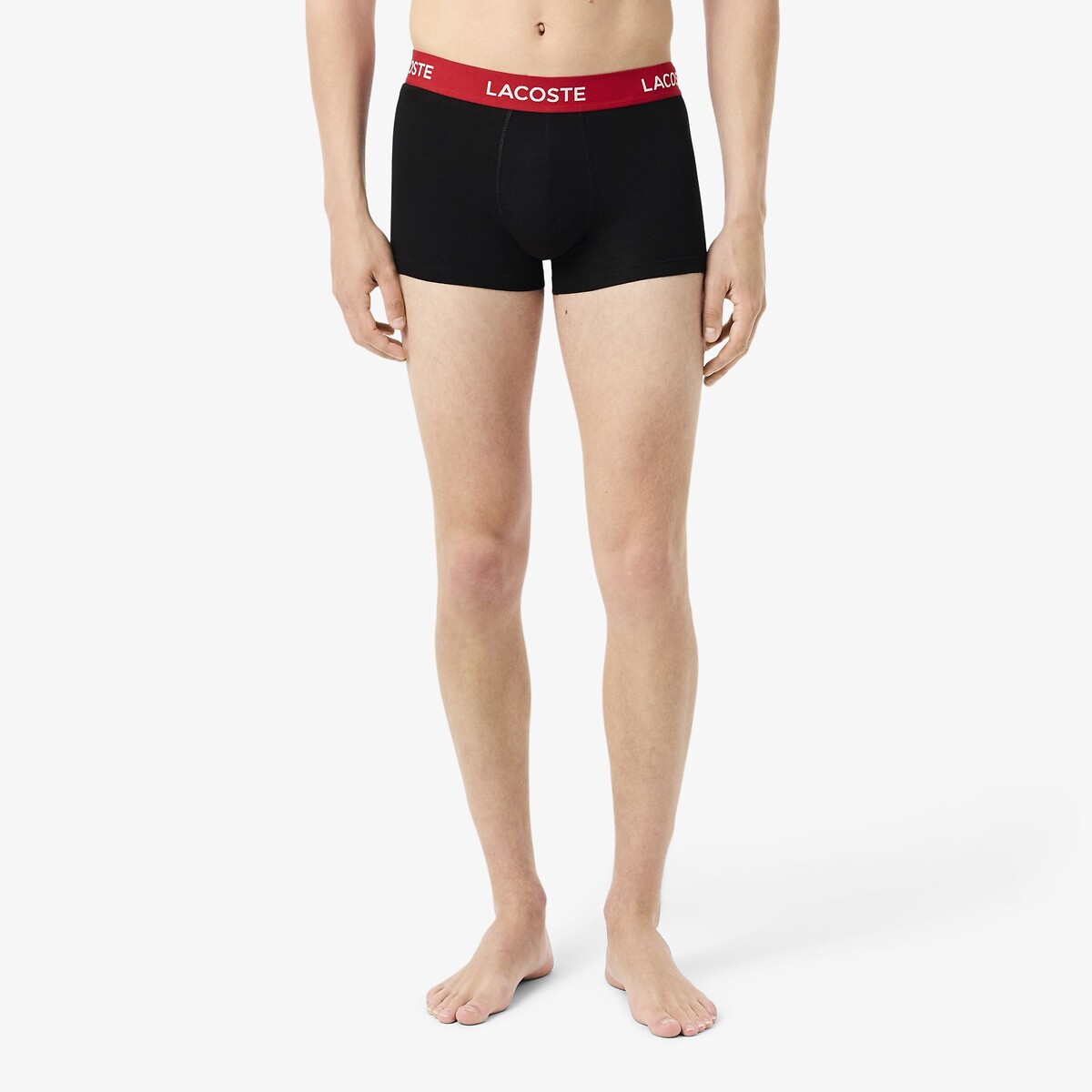 Pack of 5 Hipsters in Stretch Cotton black+multicolour, LACOSTE