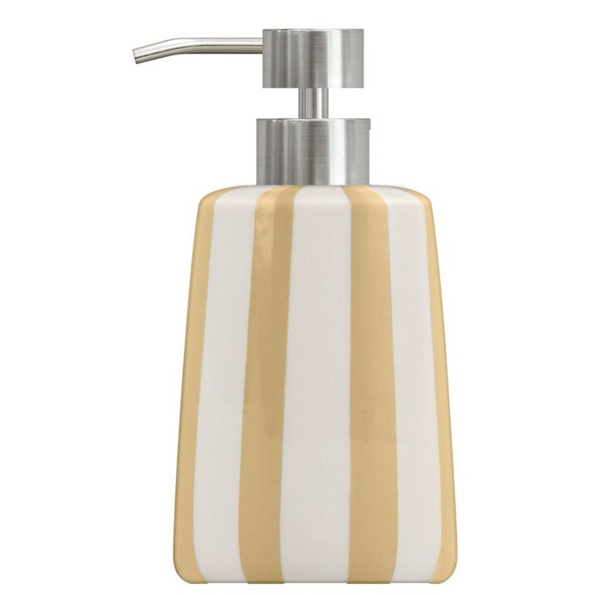 Distributeur de savon 400ml à rayures STRIO jaune, 5FIVE SIMPLY SMART