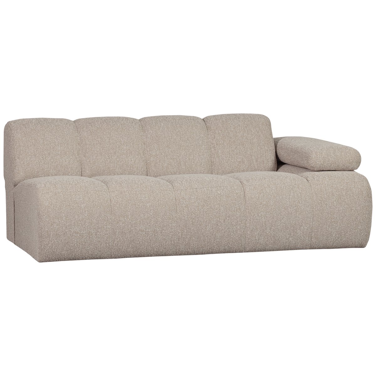 Élément de canapé 2 places droit de bouclé MOJO beige, WOOOD