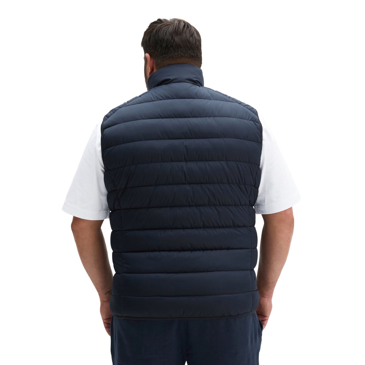 Gilet matelassé regular en qualité recyclée bleu foncé, MARC O'POLO
