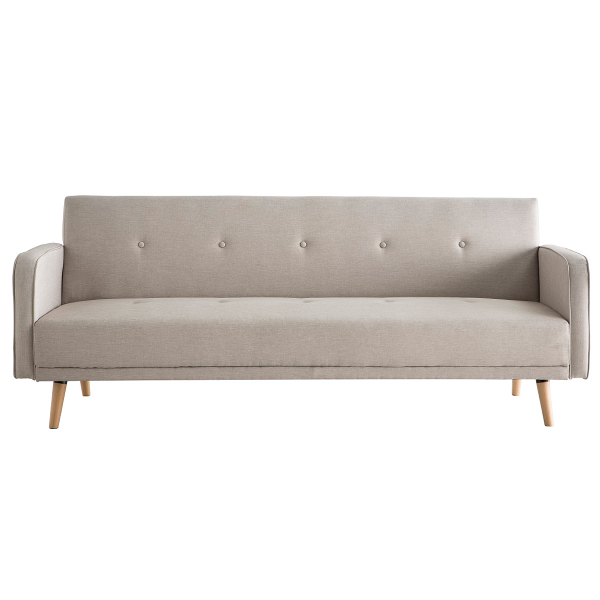 Canapé convertible scandinave 3 places ULLA naturel, MILIBOO