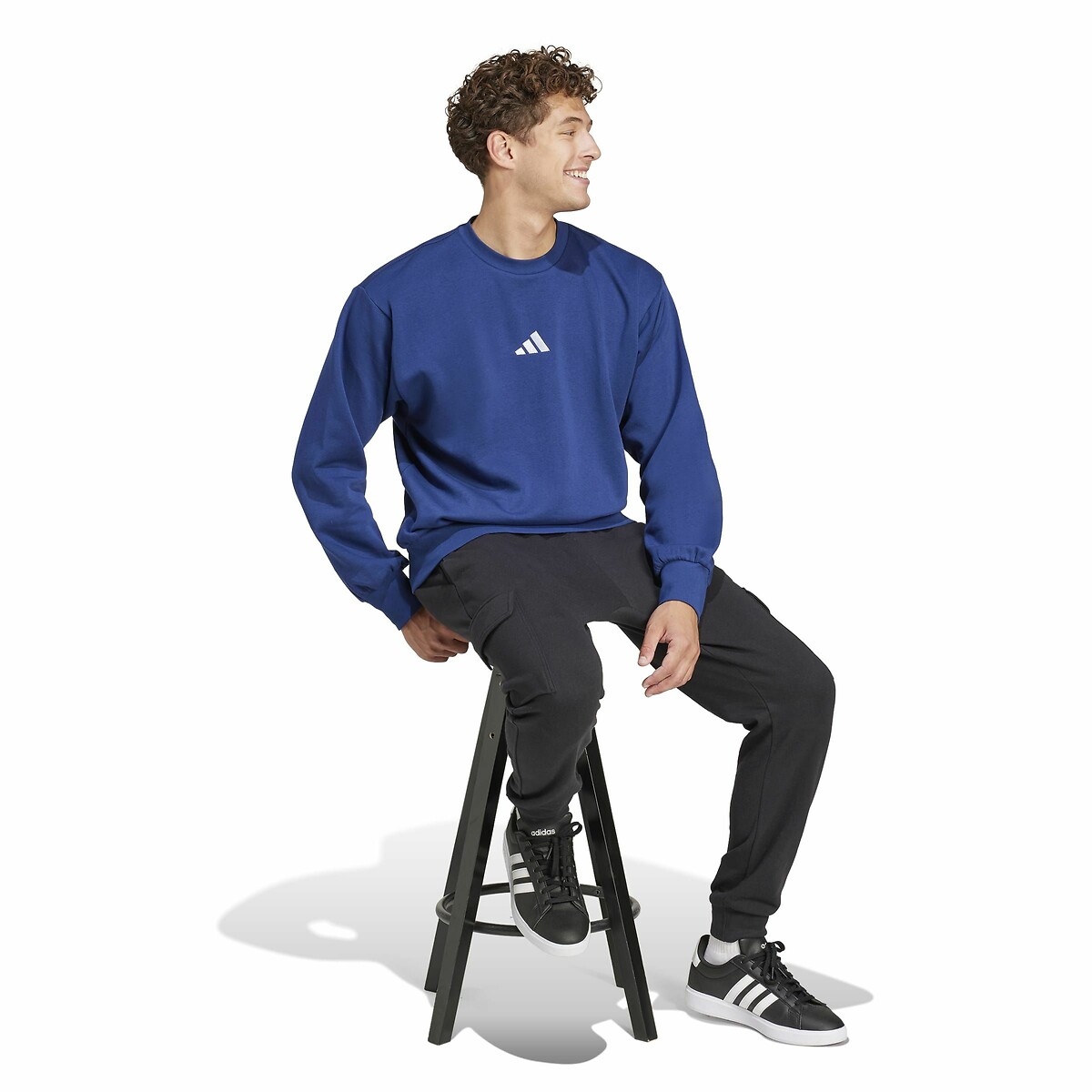 Sweat-shirt molleton Essentials Feelcozy bleu, ADIDAS SPORTSWEAR