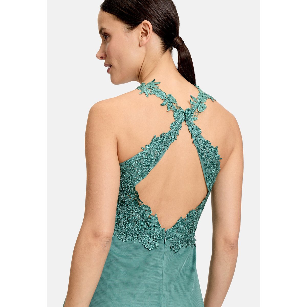 Robe de bal jeunes filles en dentelle bright eucalyptus, VERA MONT