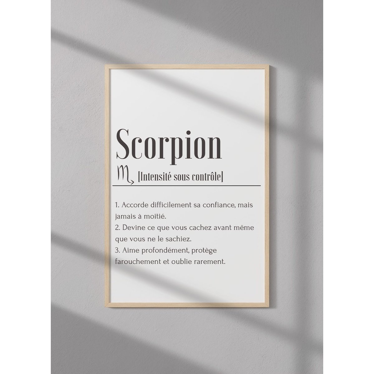 Affiche Définition Scorpion blanc, L'AFFICHERIE