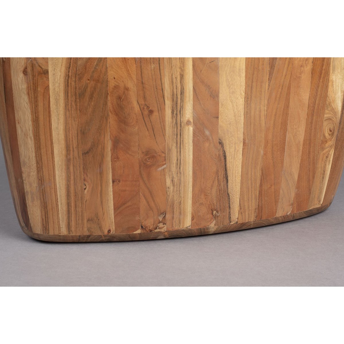 Table basse design ovale en bois, L.58 , AYLA marron, DUTCHBONE