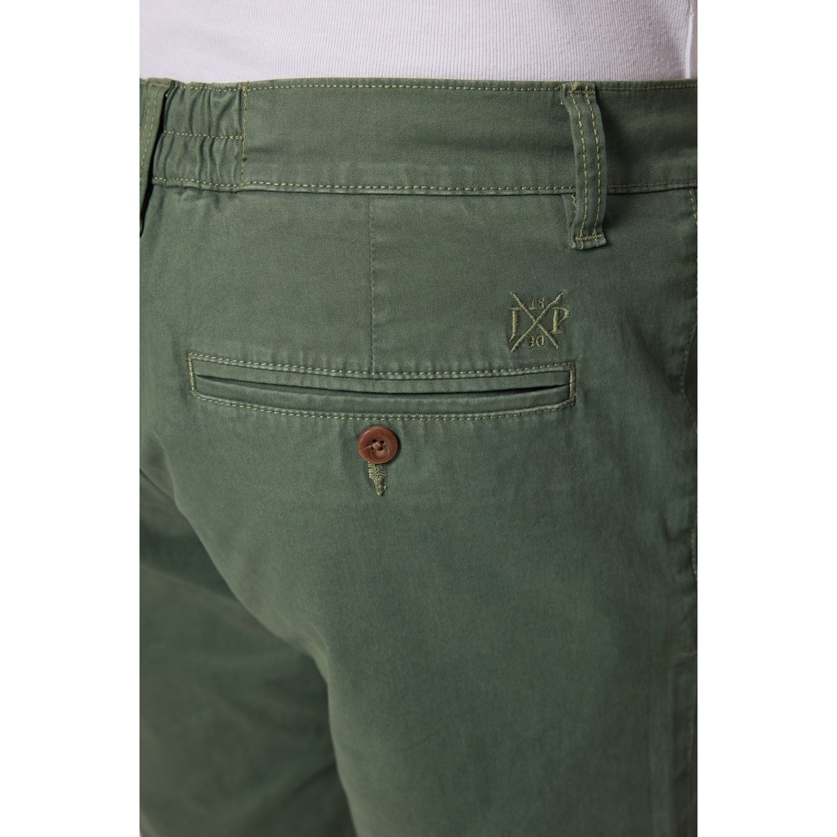 Bermuda chino ventre confort gris vert, JP1880