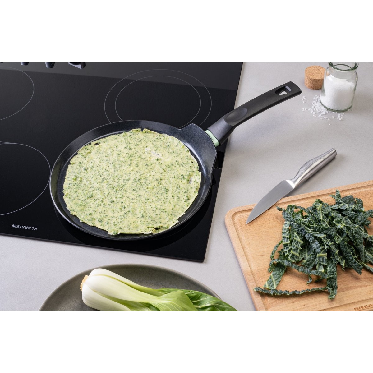 Crêpière 26 cm aluminium antiadhésif BRANDAO vert,noir, FACKELMANN