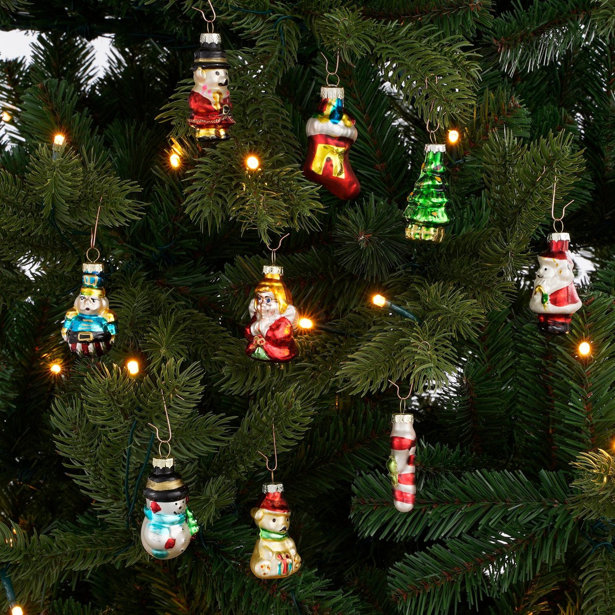 Lot de 20 ornements de Noël figurines vert, MICA DECORATIONS