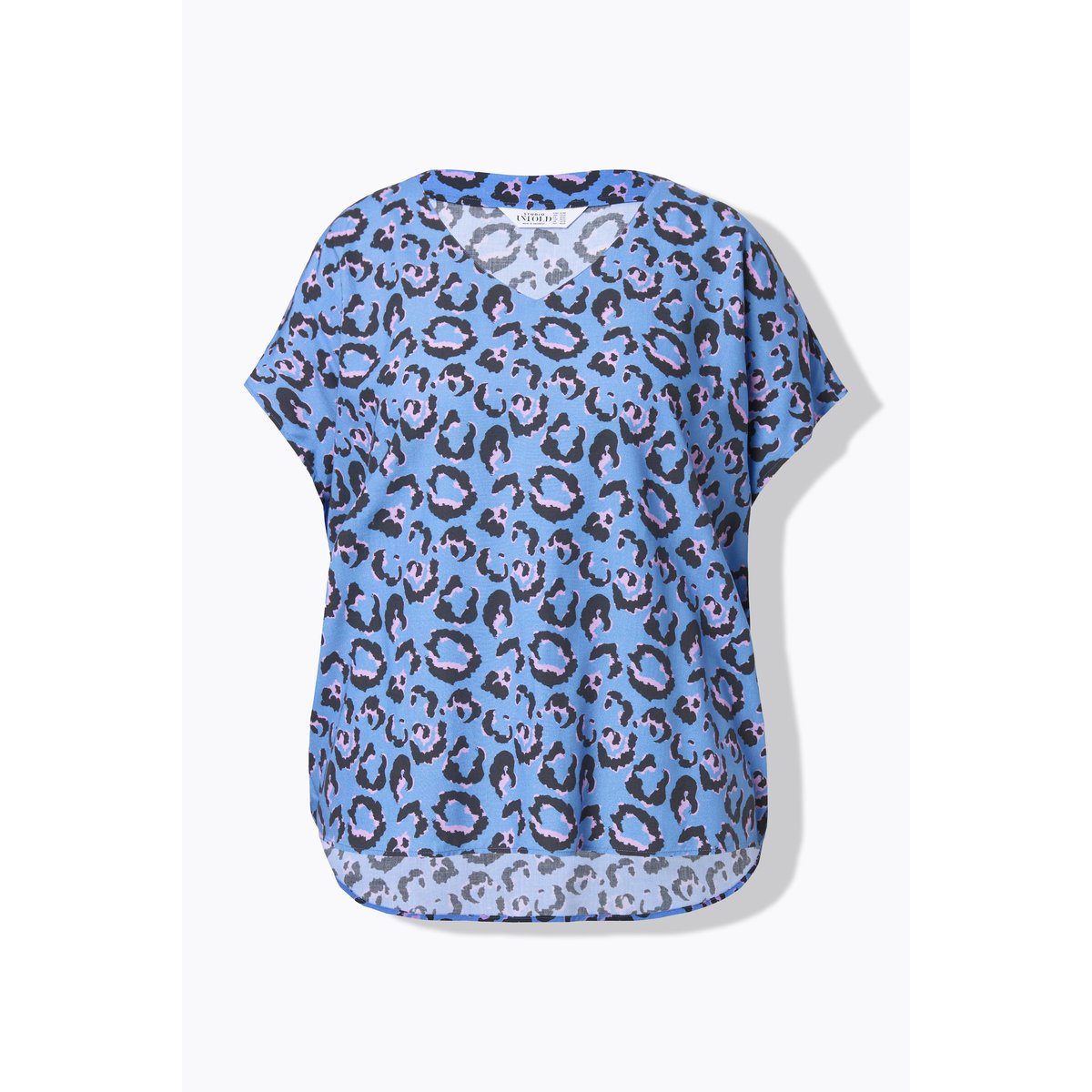 Blouse oversize, imprimé léopard bleu ciel, STUDIO UNTOLD