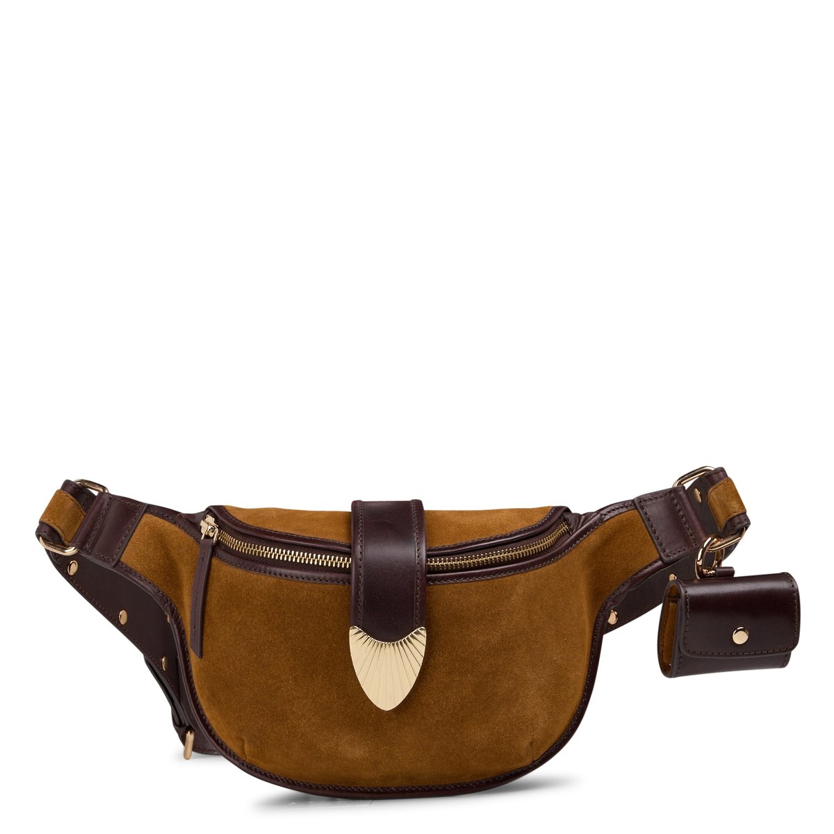 Sac banane LEONARD en cuir beige, Maison 123