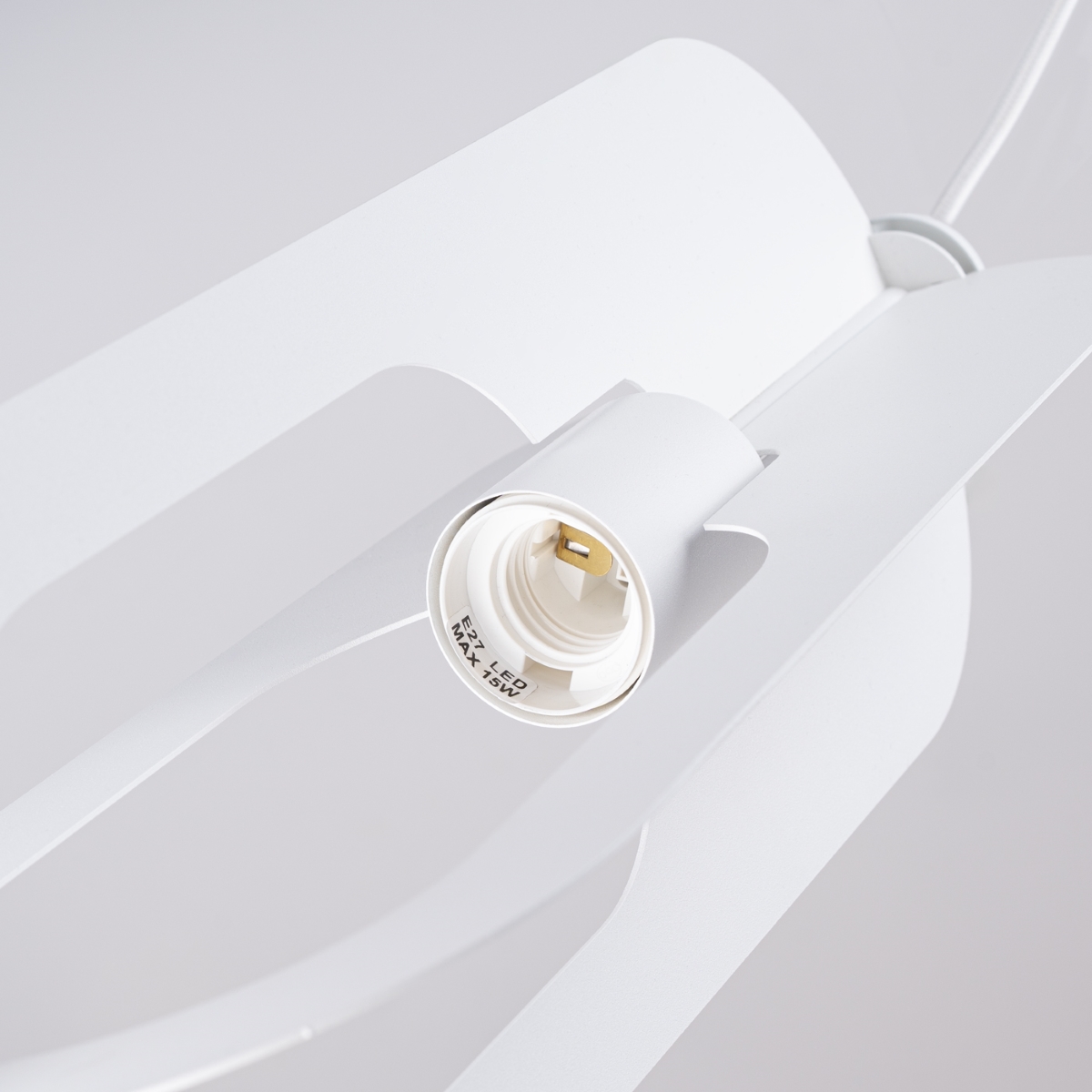 Suspension Acier Blanc E27 3 Nicus blanc, EDEN