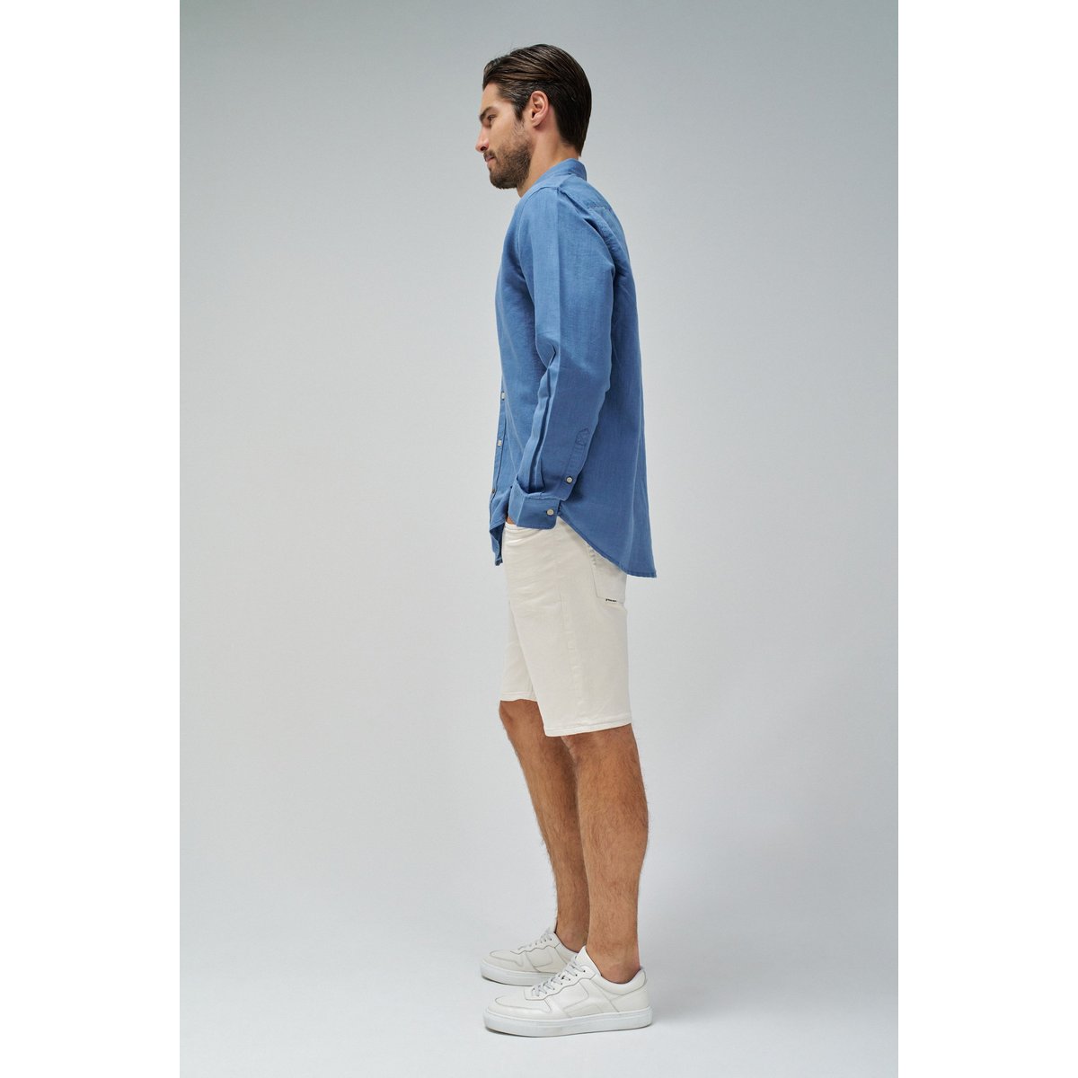 CHEMISE AVEC MÉLANGE DE LIN blanc, SALSA JEANS