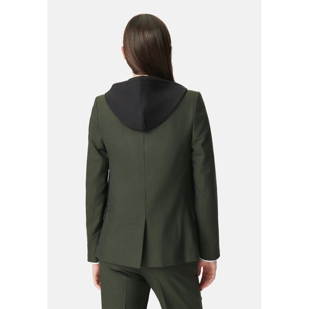Veste de tailleur parementure amovible vert kaki, IKKS