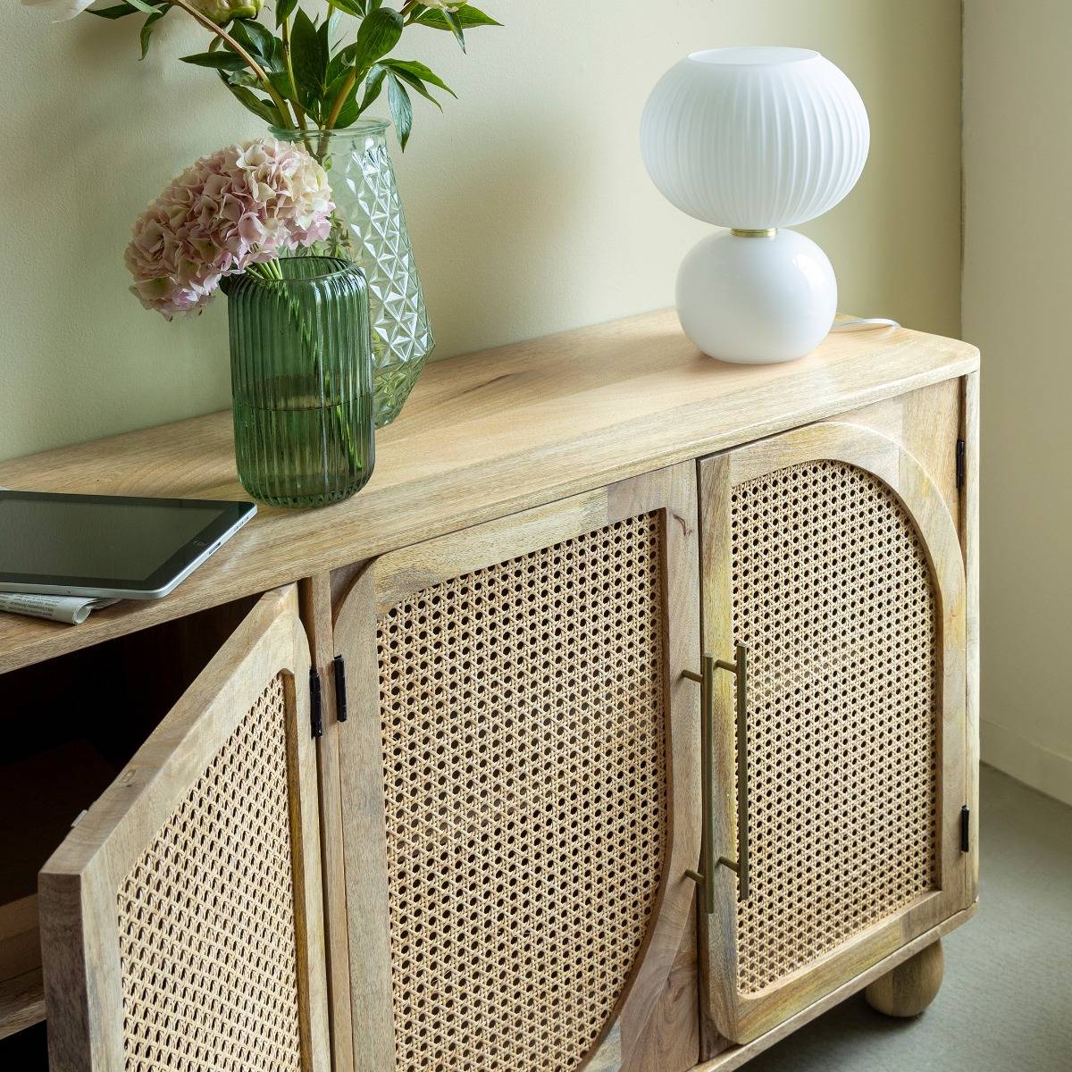 Buffet en bois de manguier THORA bois clair, MADE IN MEUBLES