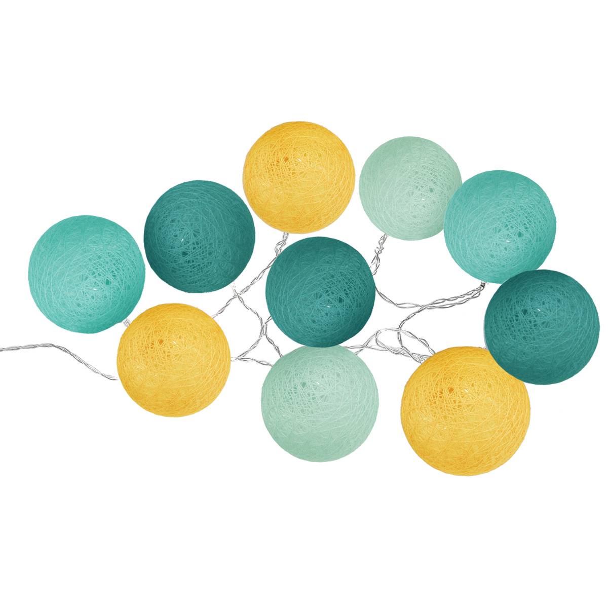 Guirlande LED solaire 10 boules SAFA multicolore, ATMOSPHERA