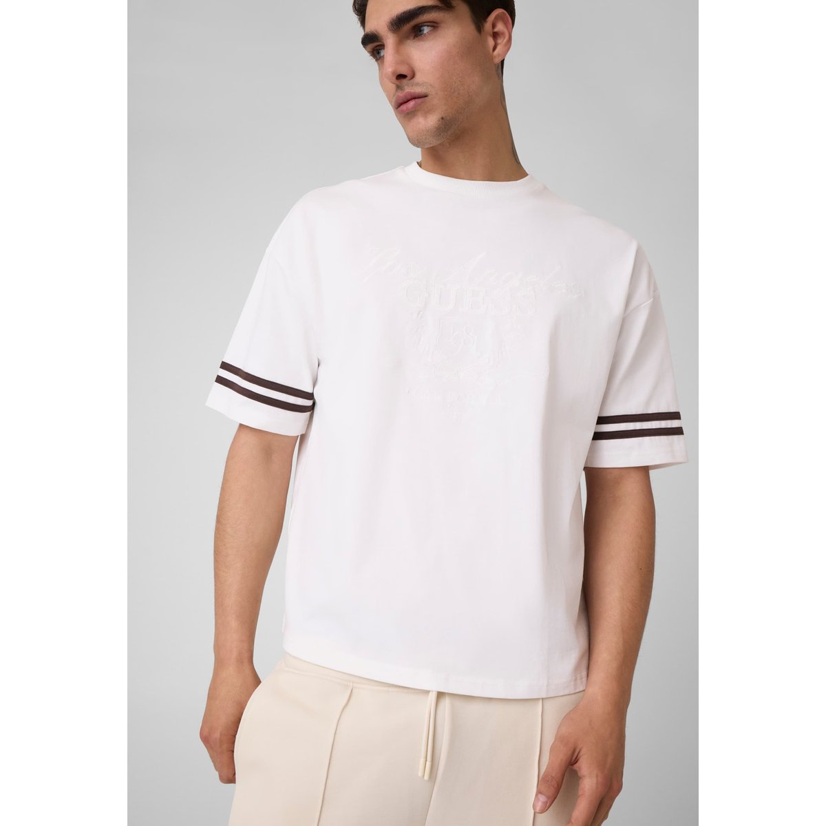 T-Shirt Slim Fit blanc, GUESS