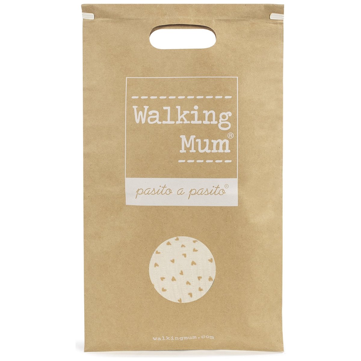 Assise pour poussette Coeurs beige, WALKING MUM