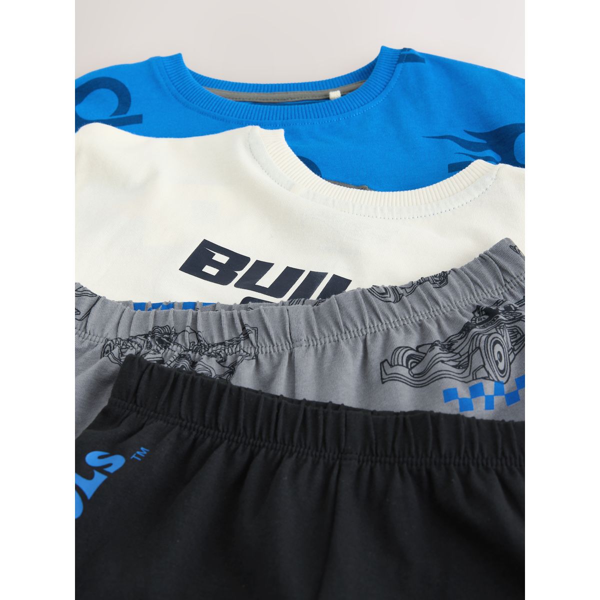 Pyjama court hot wheels, lot de 2 bleu/blanc, NEXT