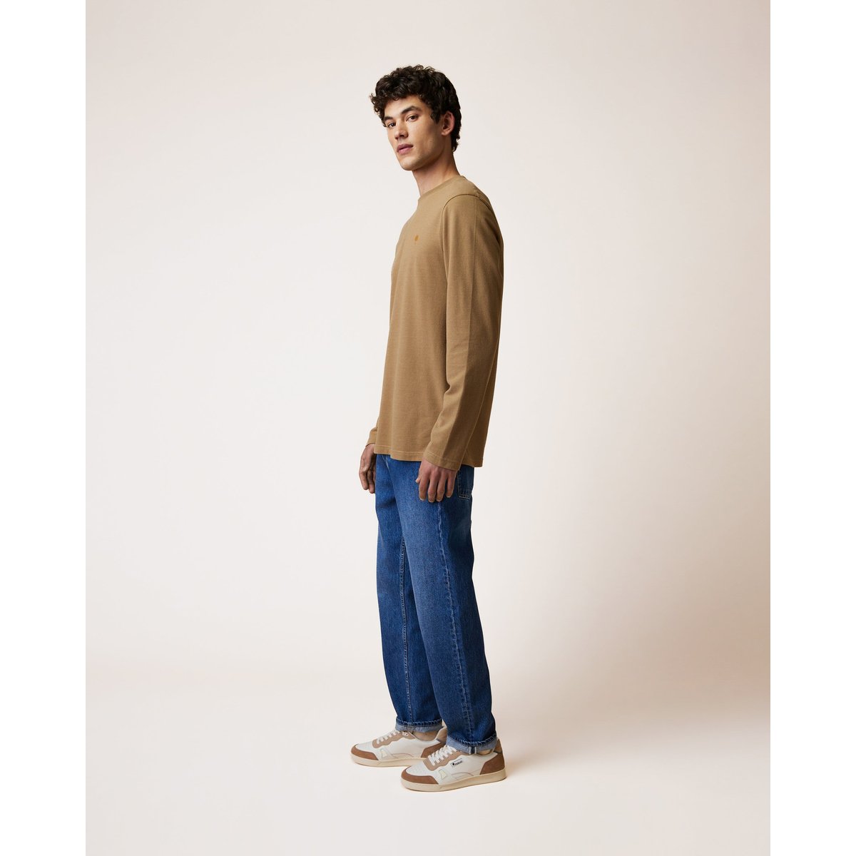 T-shirt en maille camel, FAGUO
