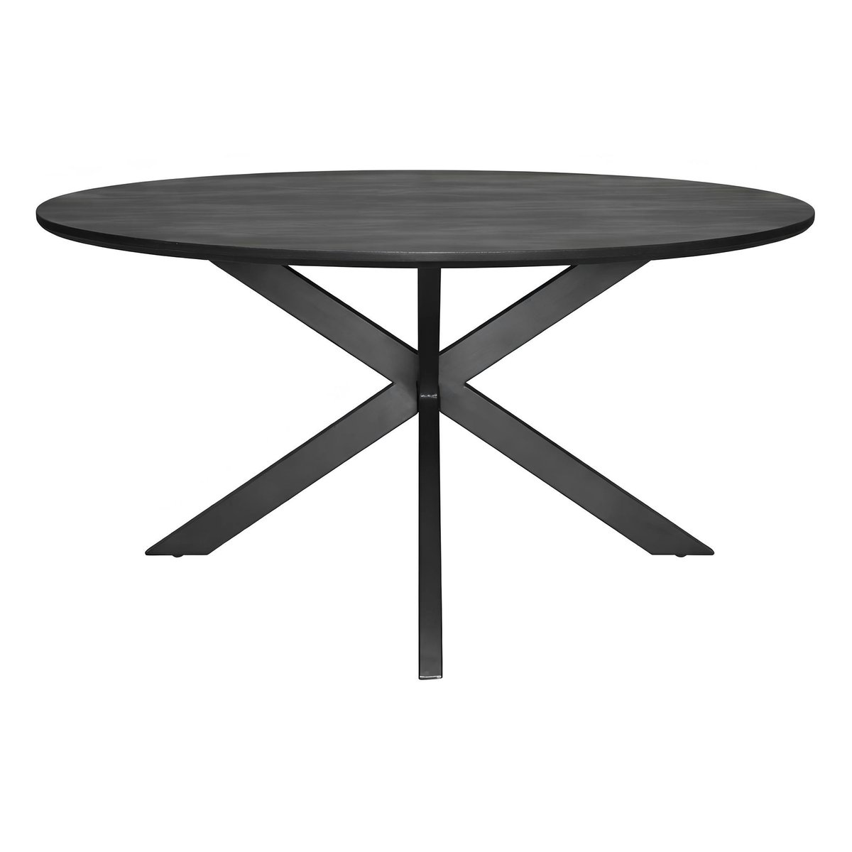 Table ronde noire en bois de manguier Ø150 cm ALVERA noir, PIER IMPORT