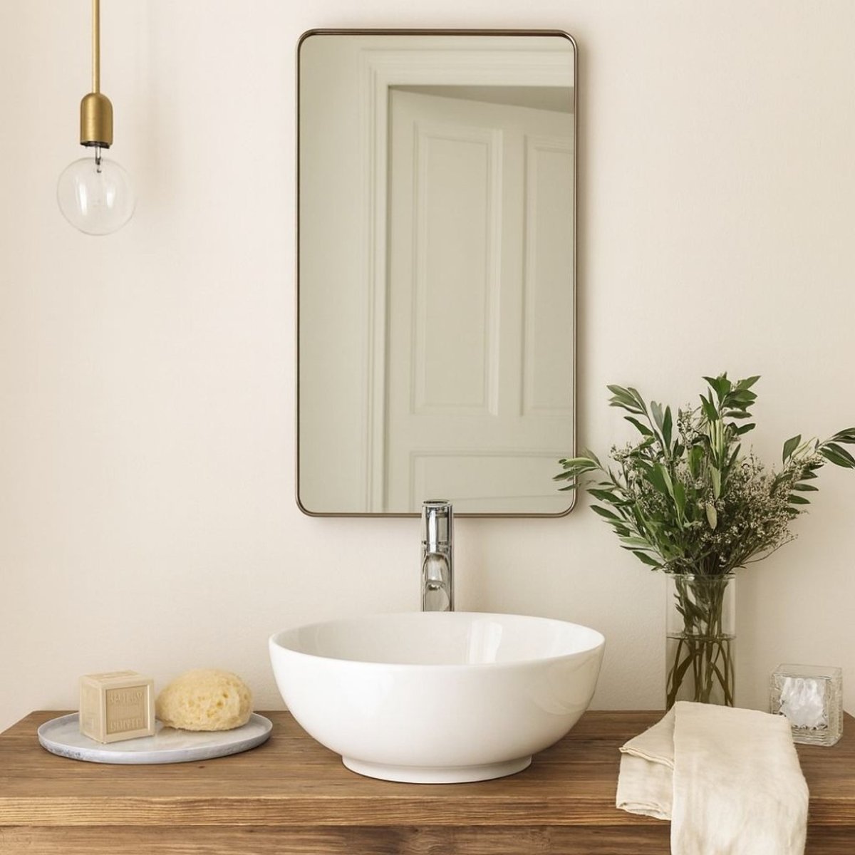 Plateau rond effet marbre 33cm blanc, ORNAMI
