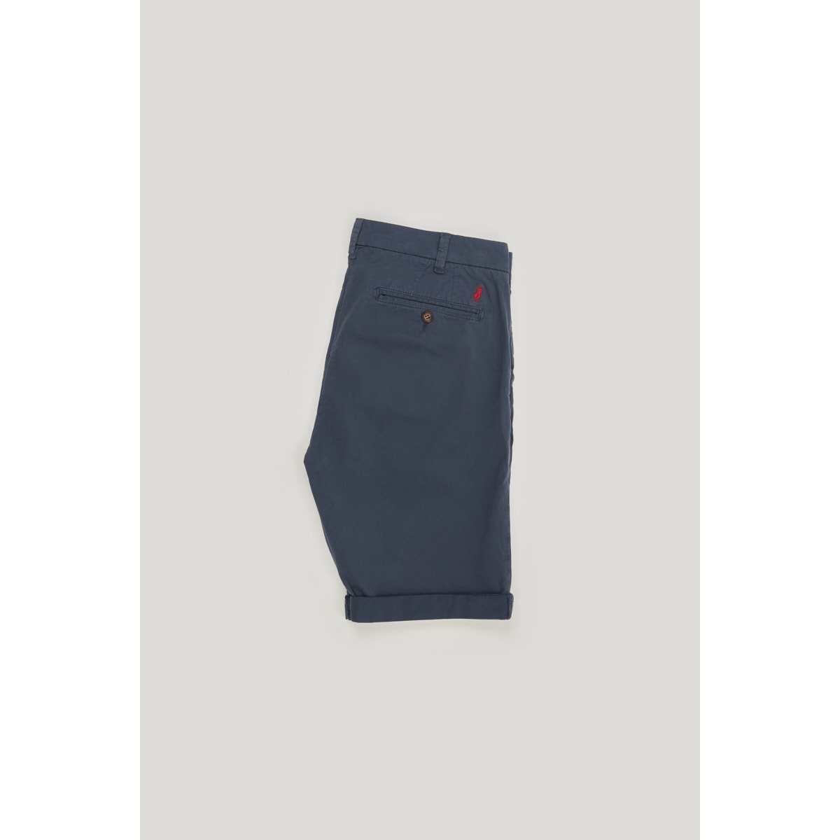 Bermuda chino en gabardine unie bleu marine, MCS