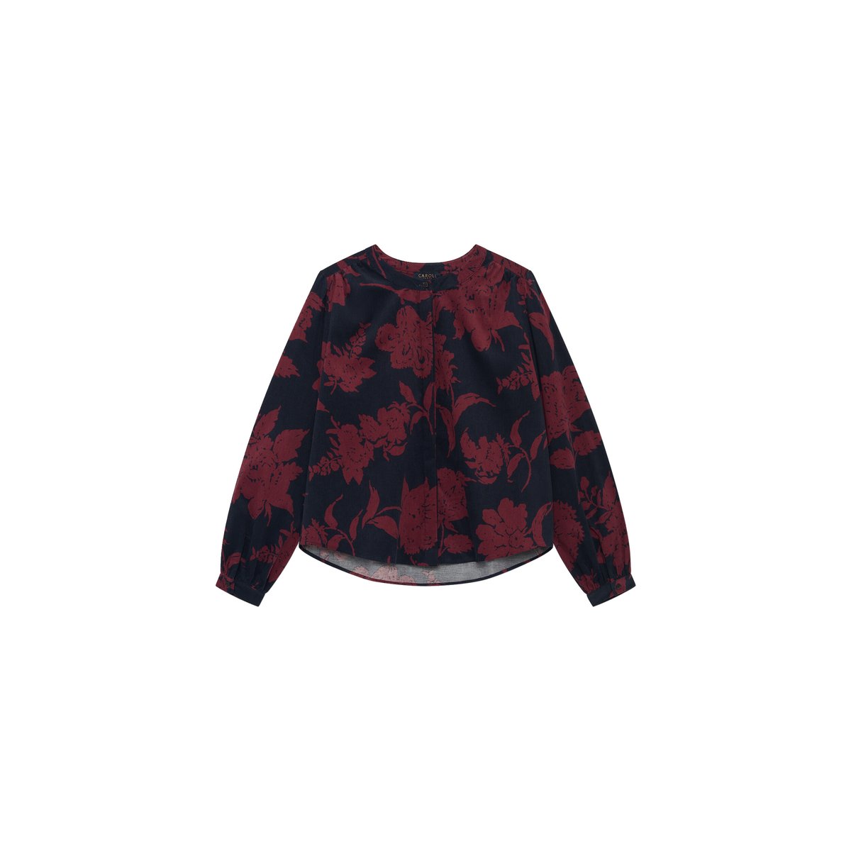 Chemise courte droite col rond COSCANE bordeaux, CAROLL