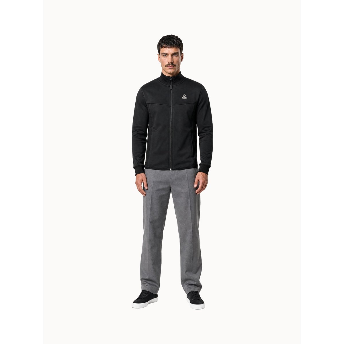 Sweat zippé Coq d'Argent noir, LE COQ SPORTIF