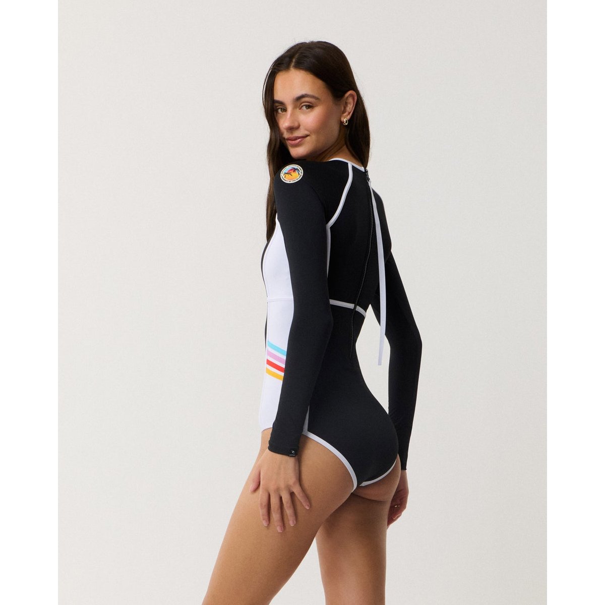Maillot de bain une pièce à manches longues SWELL REVIVAL black, RIP CURL