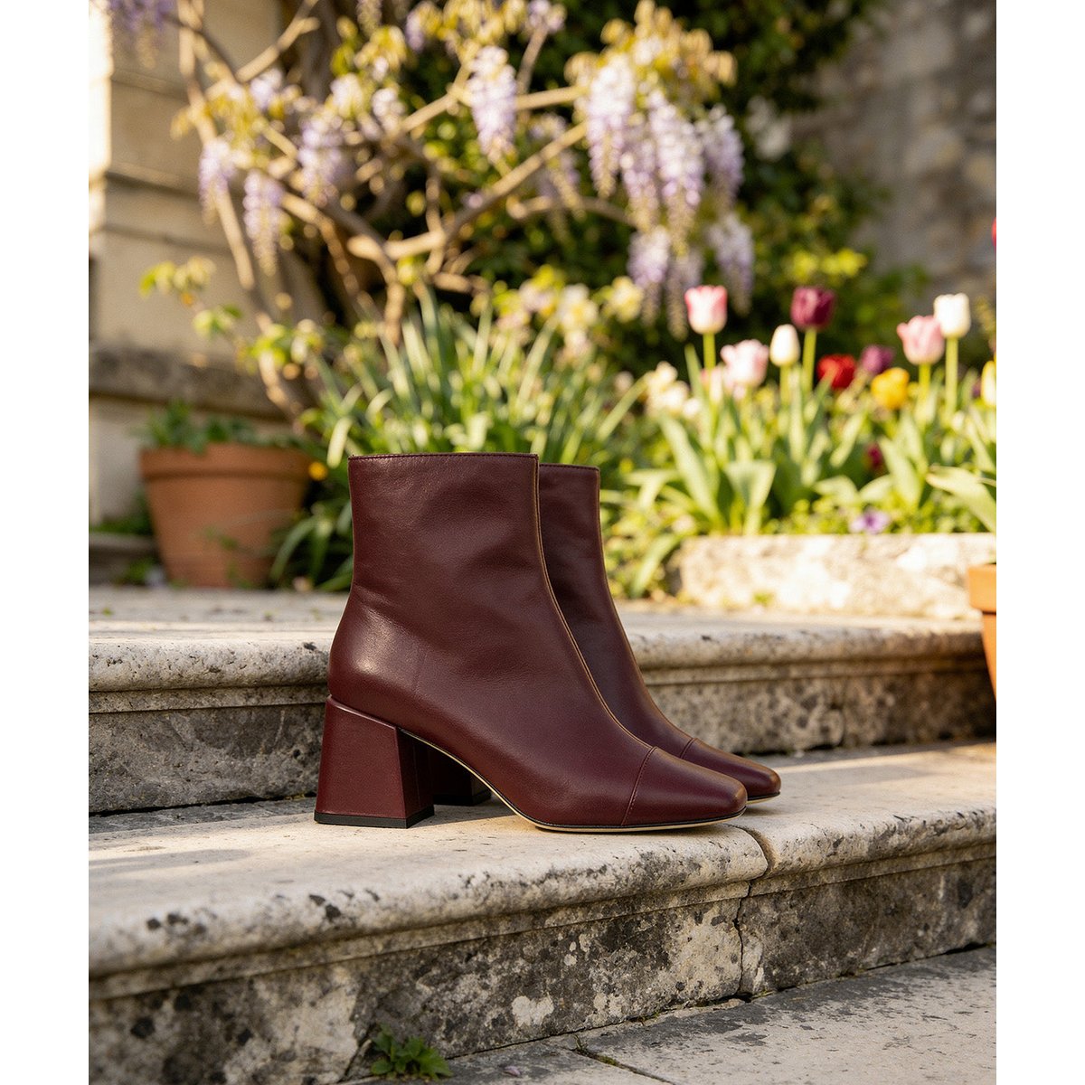 Bottines LAURE prune, FINSBURY