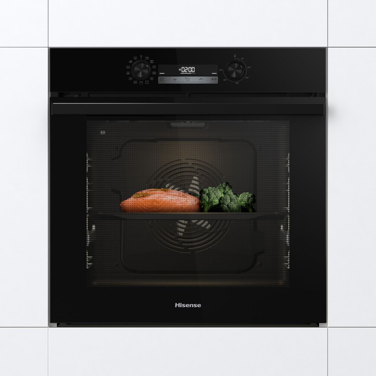 Four encastrable BI64213SEPBG - Pyrolyse, Ajout Vapeur, Cavité Voûte EvenBake, 77L couleur unique, HISENSE