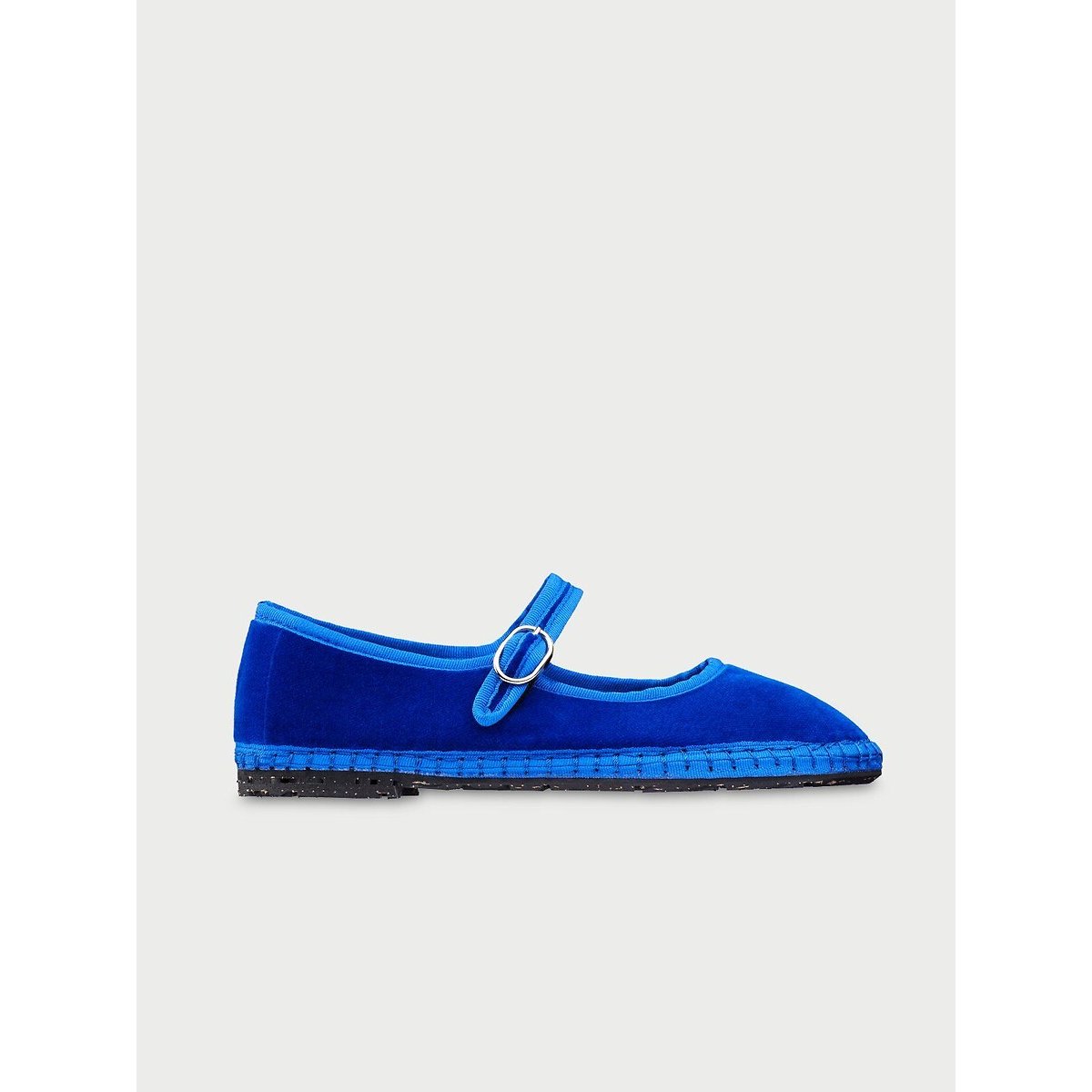 Ballerines Mary-Jane en velours Oe bleu/bleu clair, FLABELUS