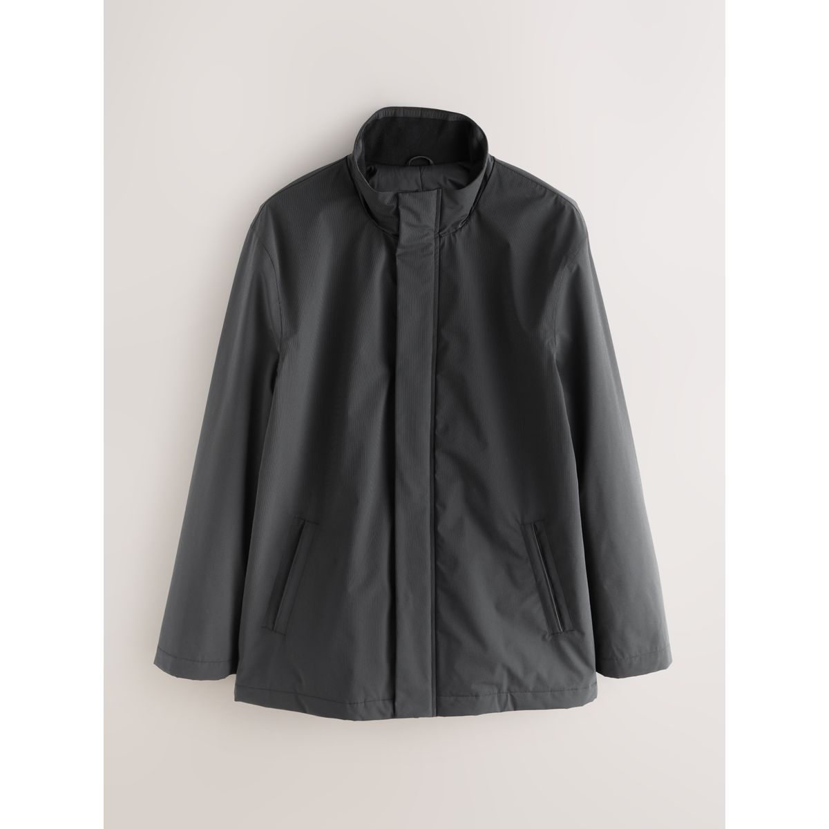 Manteau matelassé imperméable à col cheminée gris anthracite, NEXT