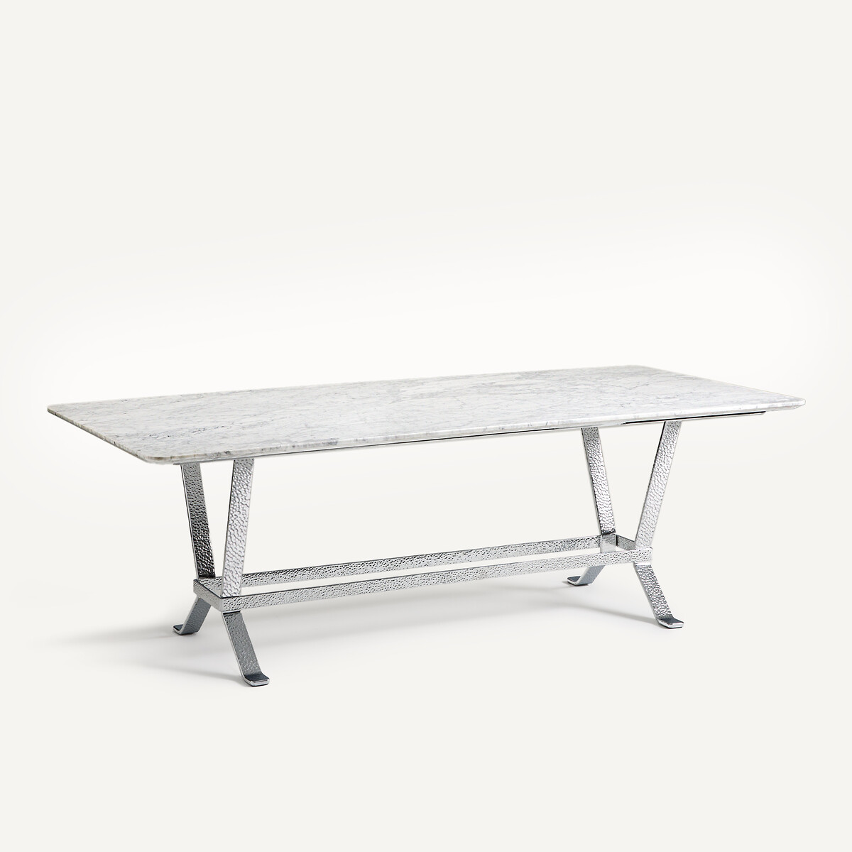 Mesa de comedor de mármol y hierro, Zen mármol blanco, OTTO STUDIO FOR AM.PM