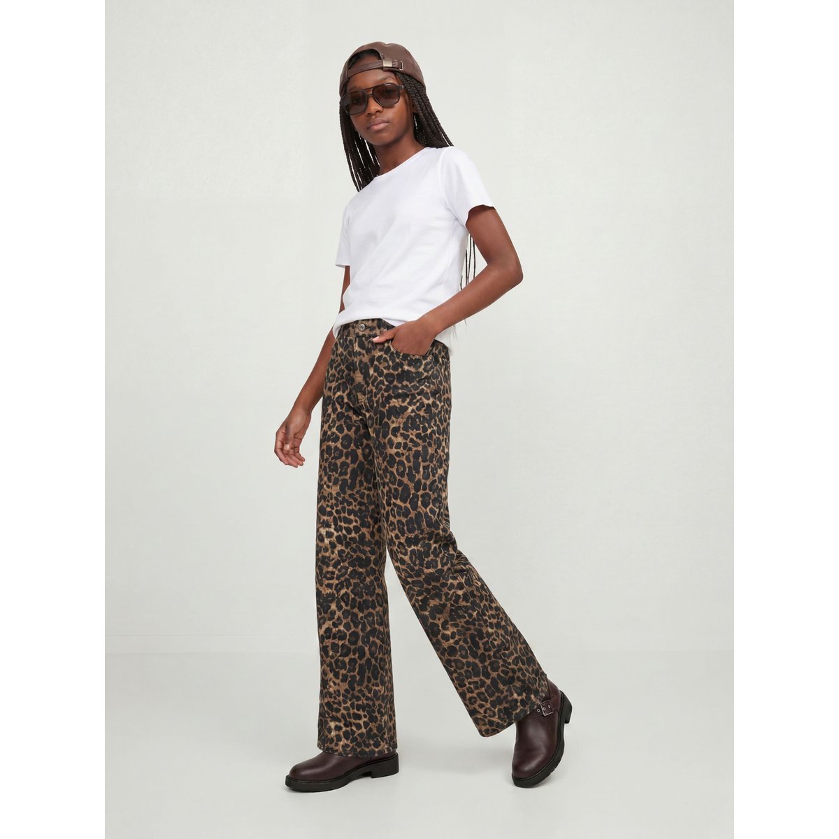 Pantalon À Jambe Large marron - cornstalk 1, JJXX