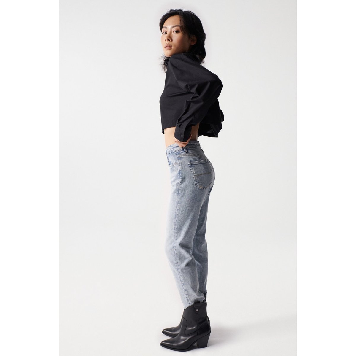 JEAN TRUE CROPPED SLIM bleu turquoise, SALSA JEANS