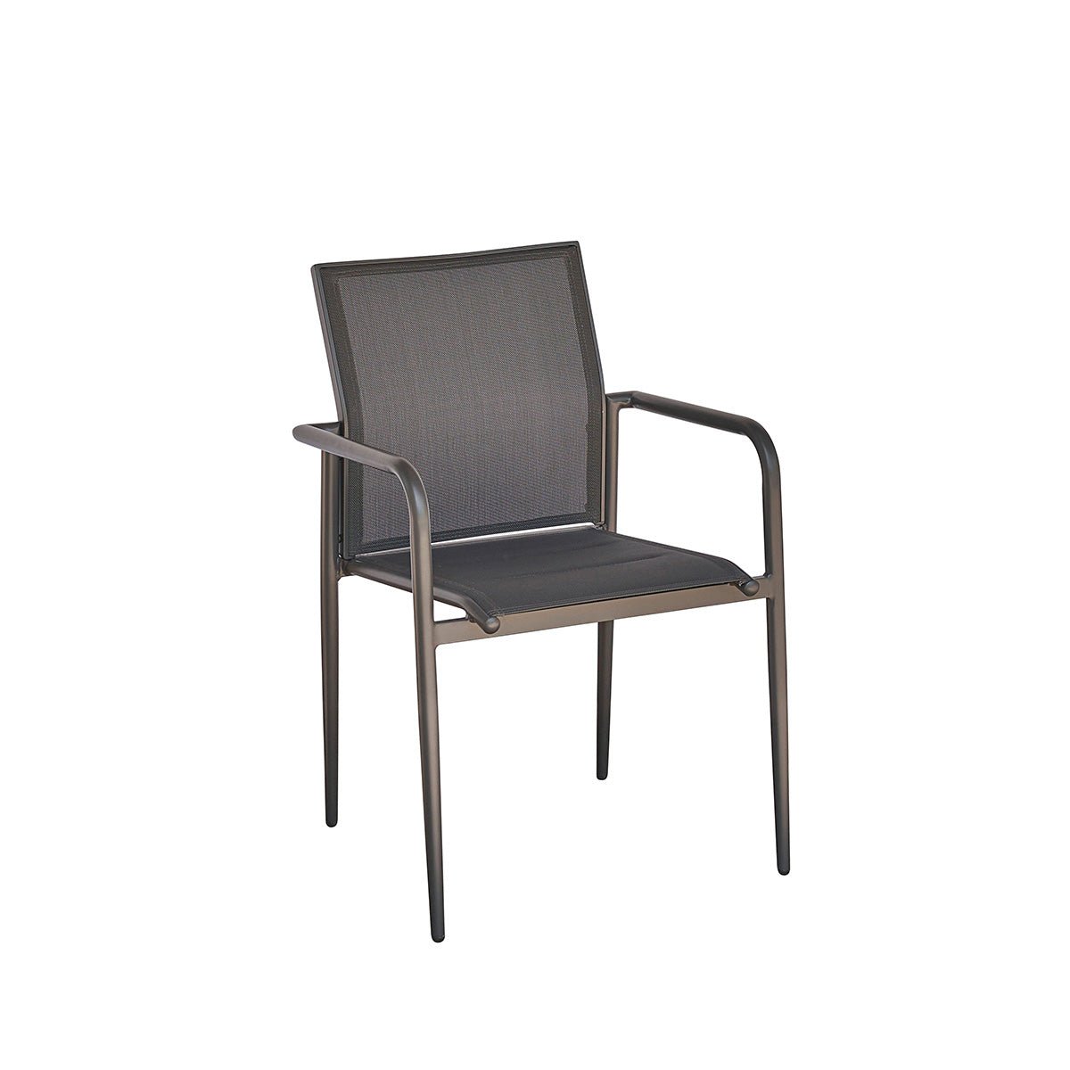 Fauteuil de jardin en aluminium et textilène LAGON gris, BERAH GETAH