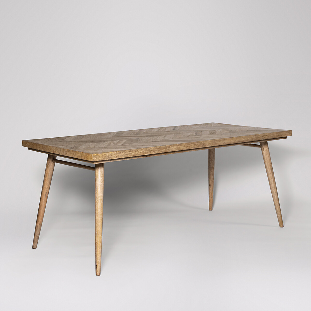 Metz Mango Wood 8 Seater Dining Table light wood, SWOON