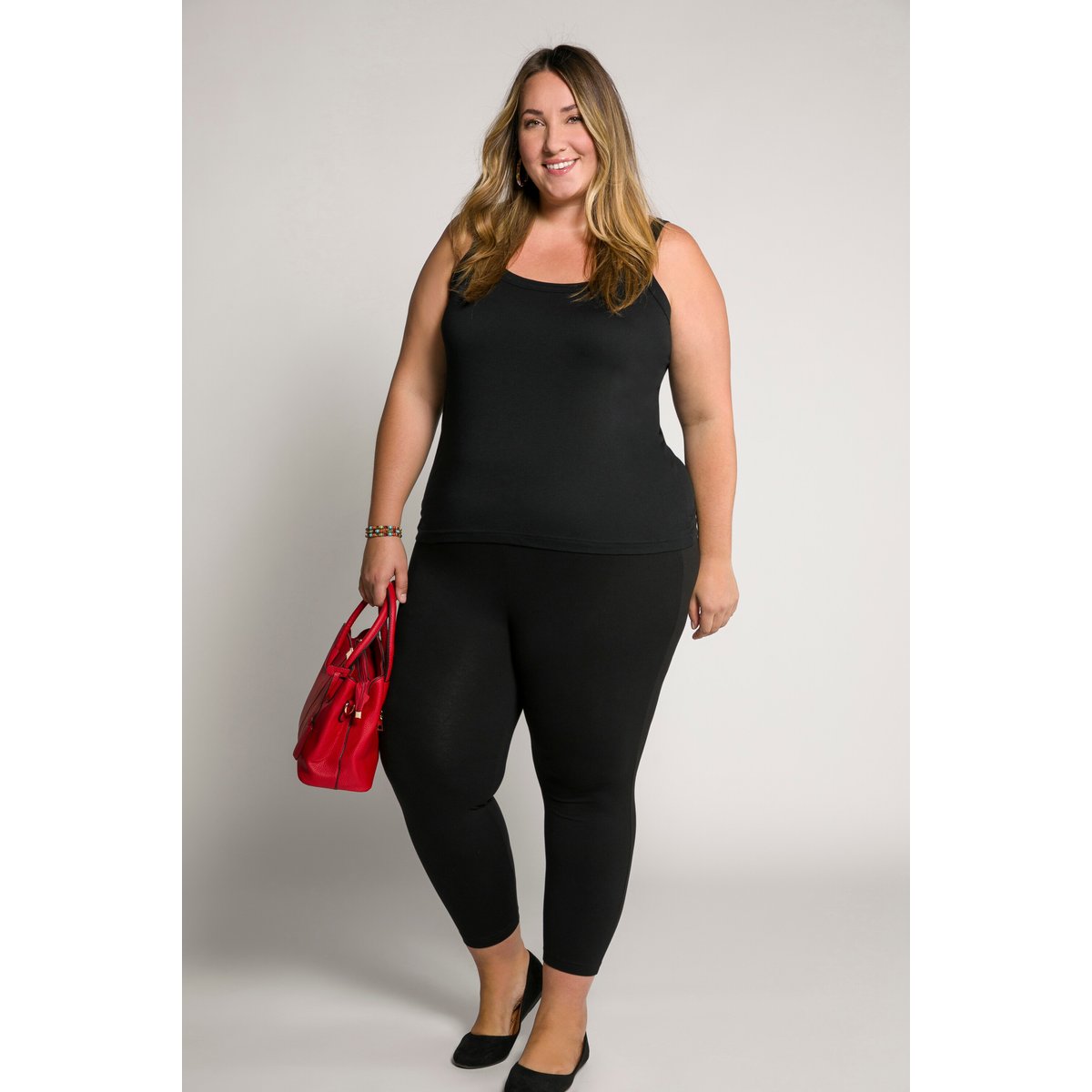 Legging 7/8 avec taille élastique noir, ULLA POPKEN