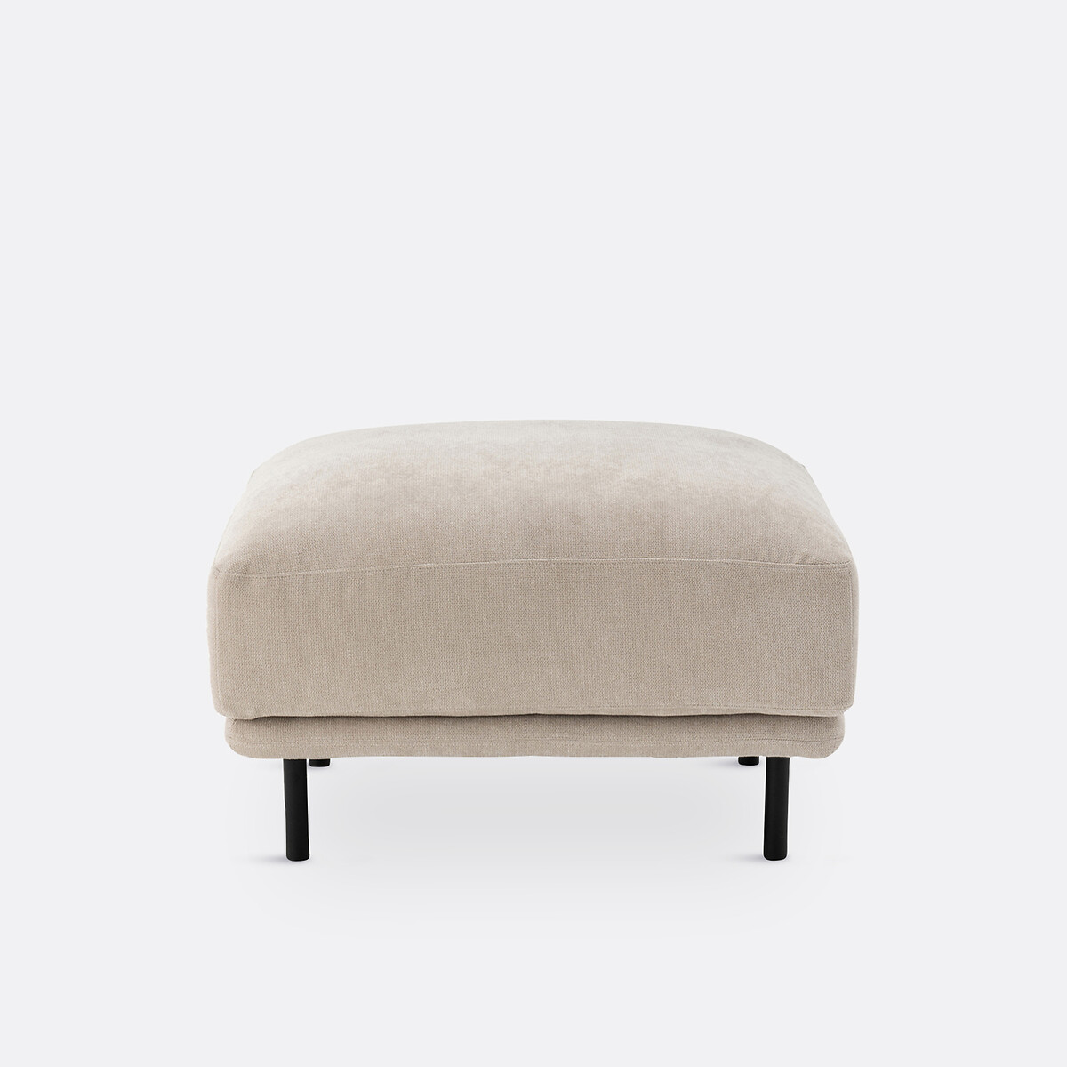 Pouf tissu texturé, Victor grège, LA REDOUTE INTERIEURS
