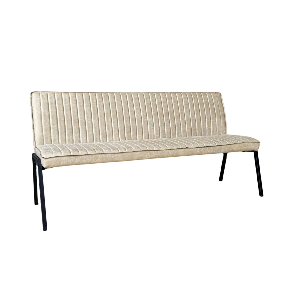 Banc de salle à manger polyuréthane 3 places CORTINA ecru, PIER IMPORT