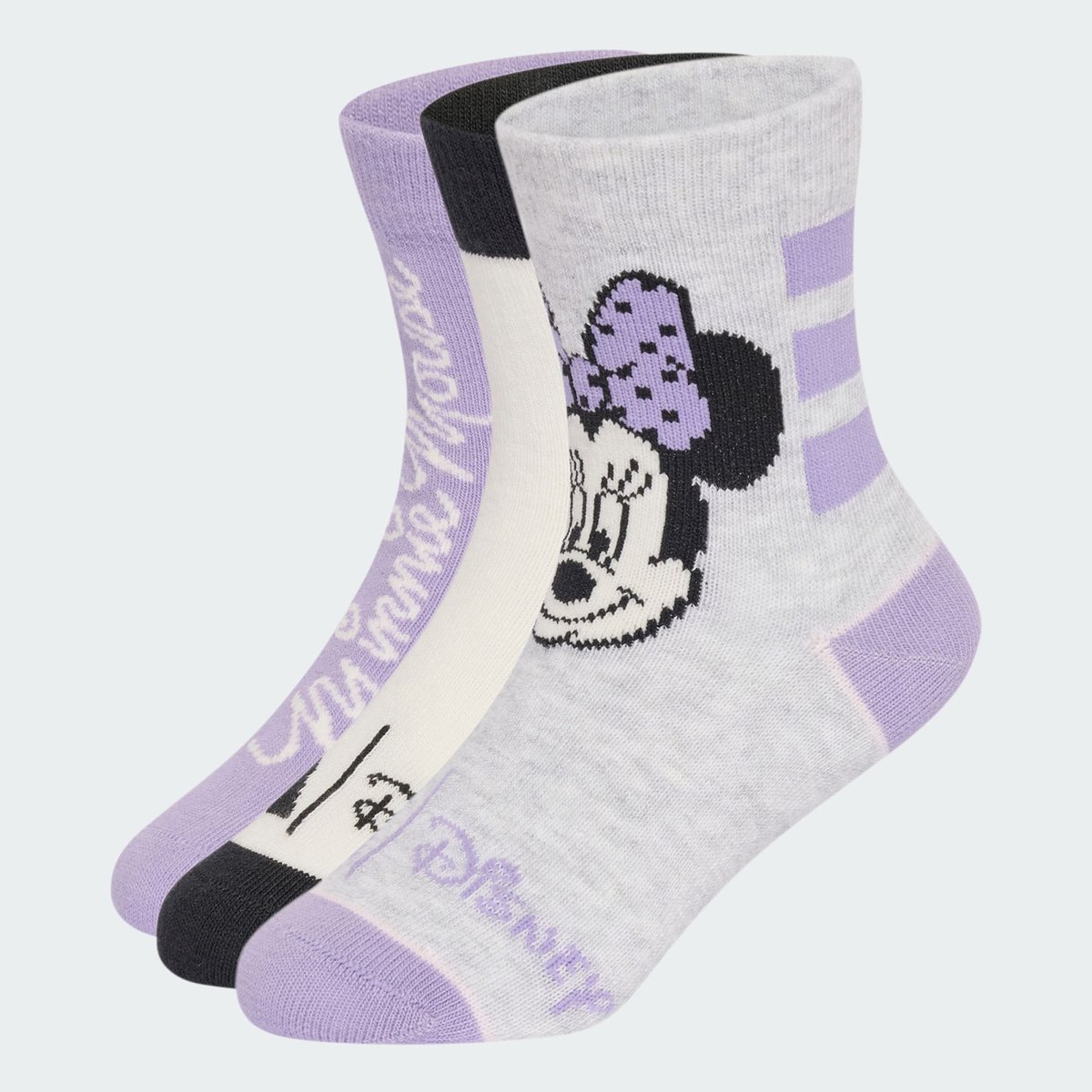 Chaussettes Adidas Disney Minnie Mouse Chaussettes Adidas Disney Minnie Mouse light grey heather / magic lilac / off white, ADIDAS SPORTSWEAR