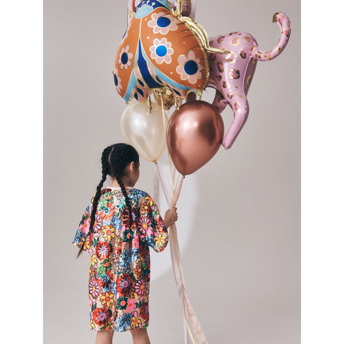 Robe t-shirt à sequins et fleurs multi rose, NEXT