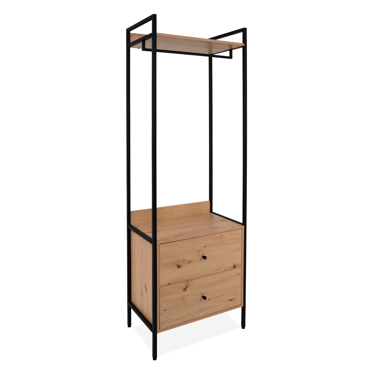 Dressing ouvert bois et métal bois clair, TERRE DE NUIT