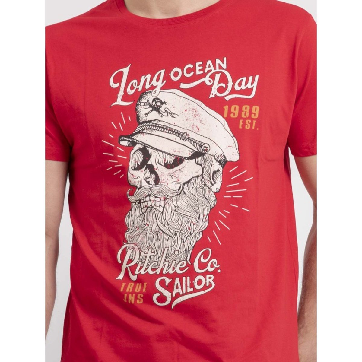 T-shirt Col Rond Pur Coton Nubenoit rouge, RITCHIE