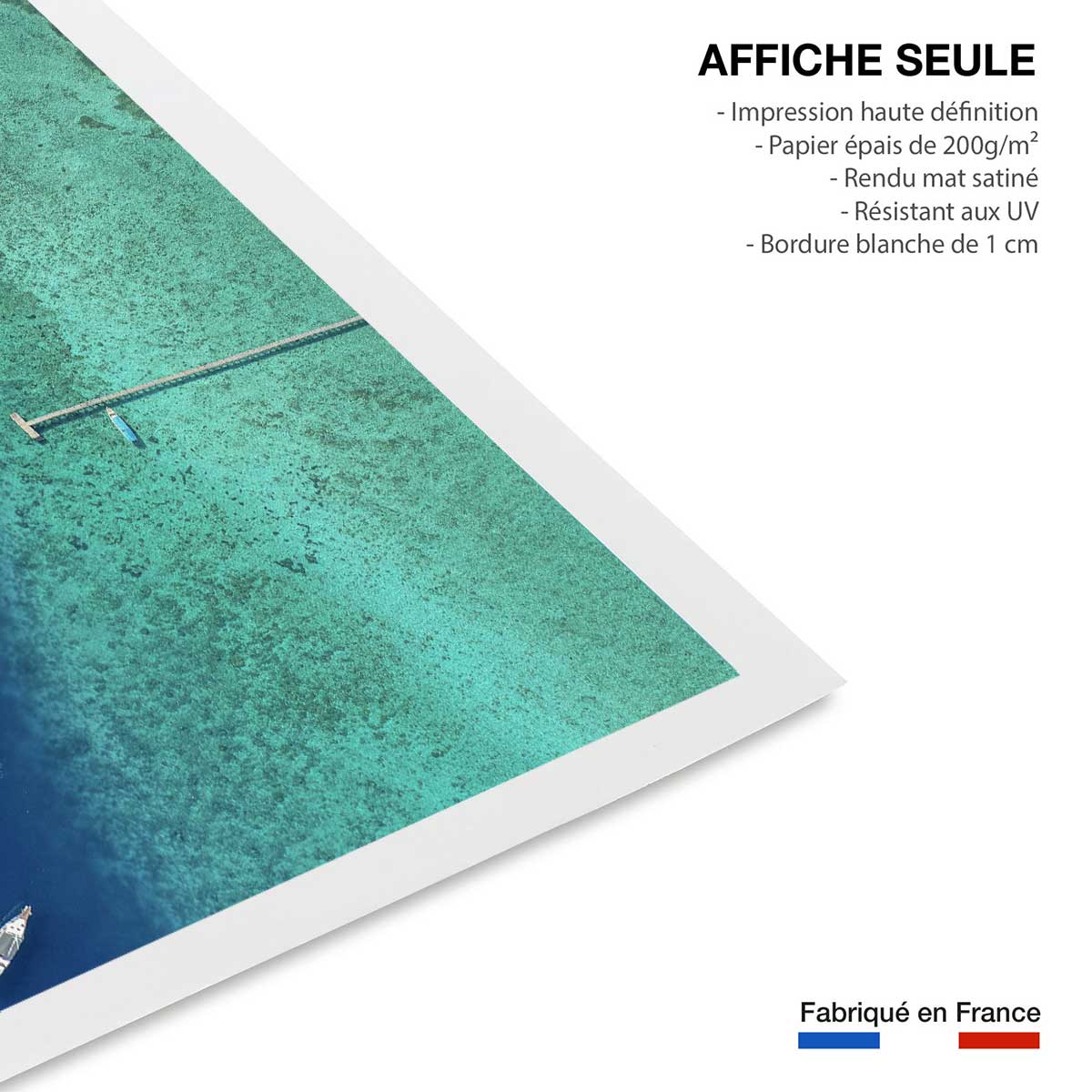 Poster blue lagoon affiche seule, HEXOA